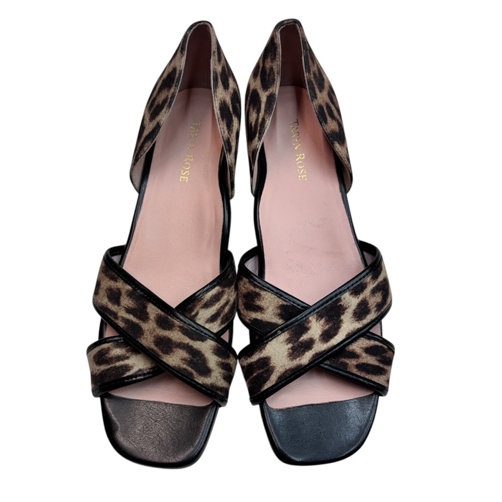 Taryn Ross Kaida Leopard Print Sandals Sz 10